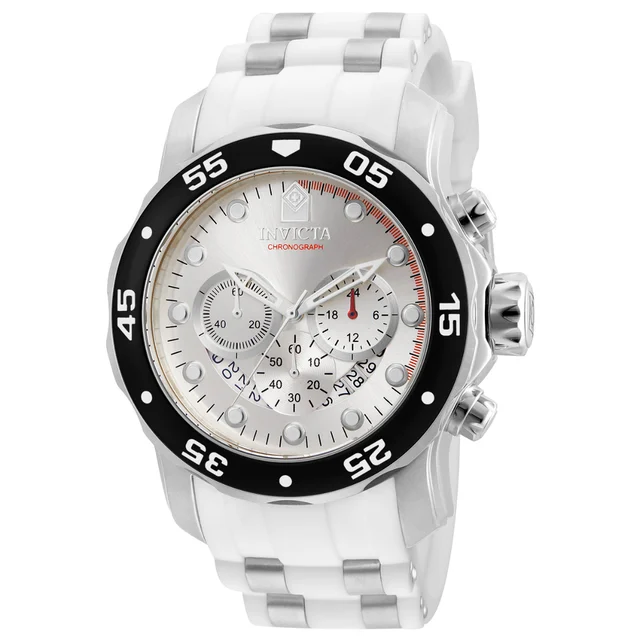 Invicta Open Box Pro Diver SCUBA Watch - 48mm. Steel, White (AIC-20290) kol saati
