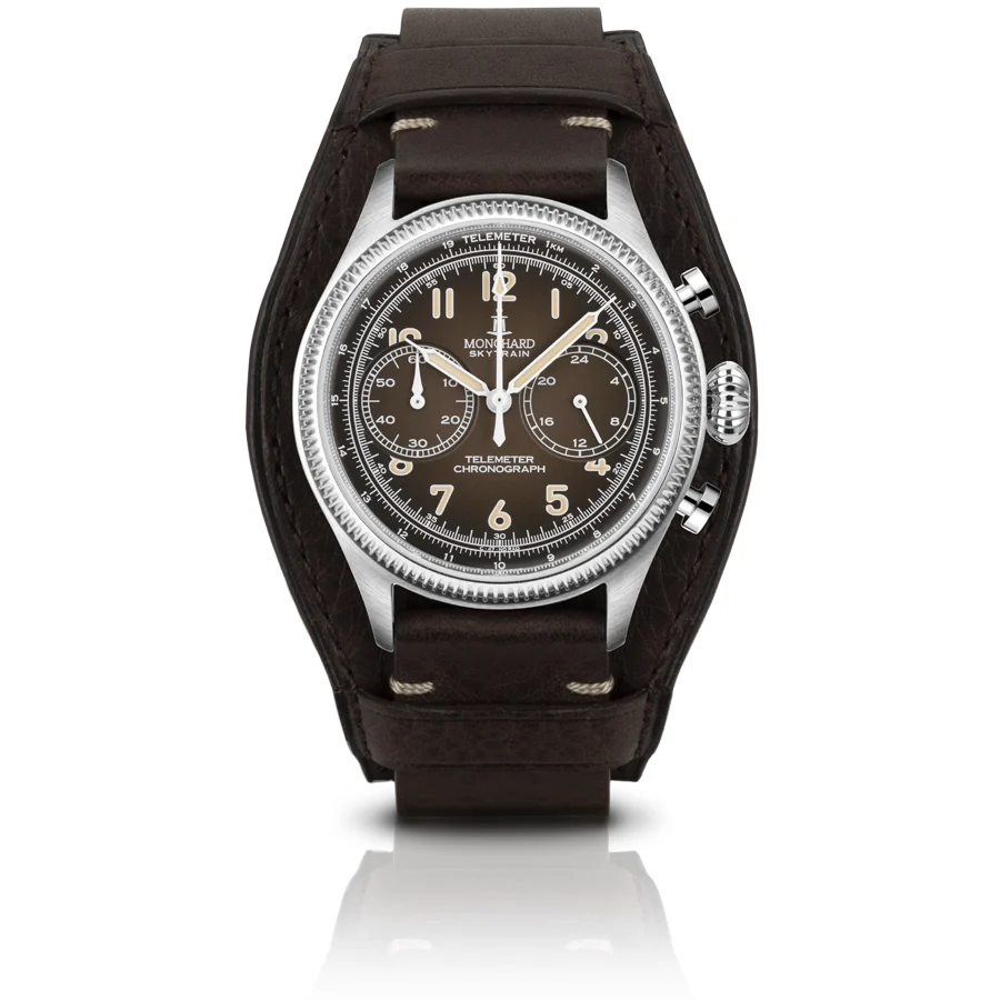 Monchardwatches Telemeter-chrono-brown 39 mm kol saati