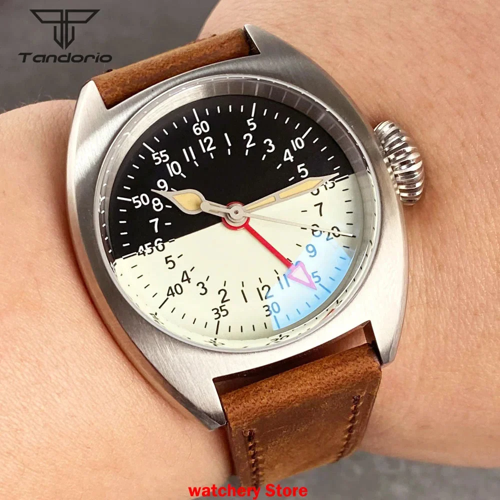 Tandorio Watches Tandorio Identity Crisis GMT Watch TD102G 36mm NH34 Domed AR Sapphire Half Luminous 20bar 14:200005100#NH34 watch 36 mm kol saati