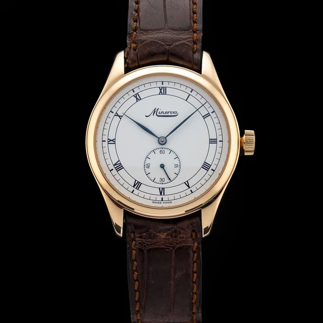 Minerva Chronometre Dial POC210009N33272 kol saati