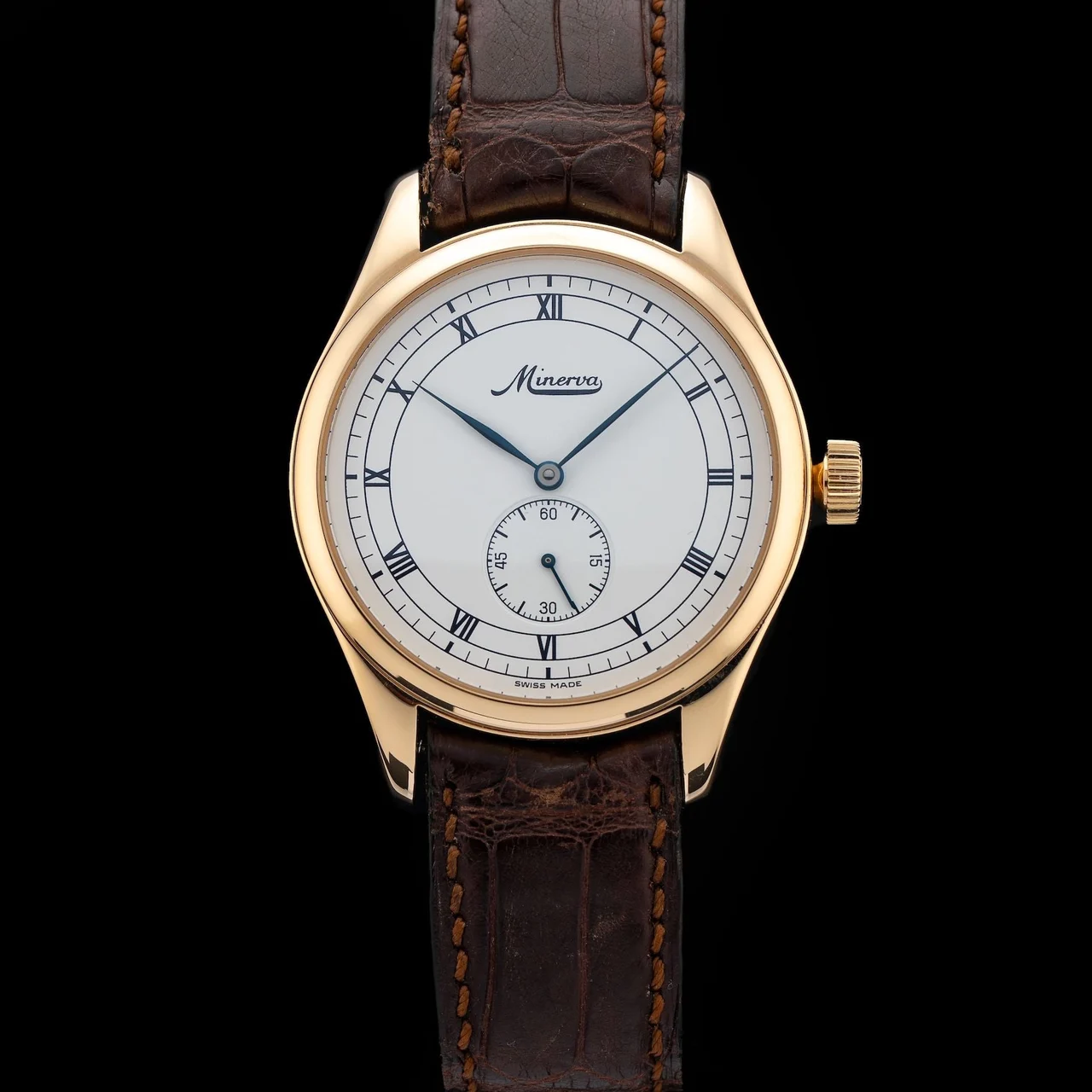 Minerva Chronometre Dial POC210009N33272 40 mm kol saati