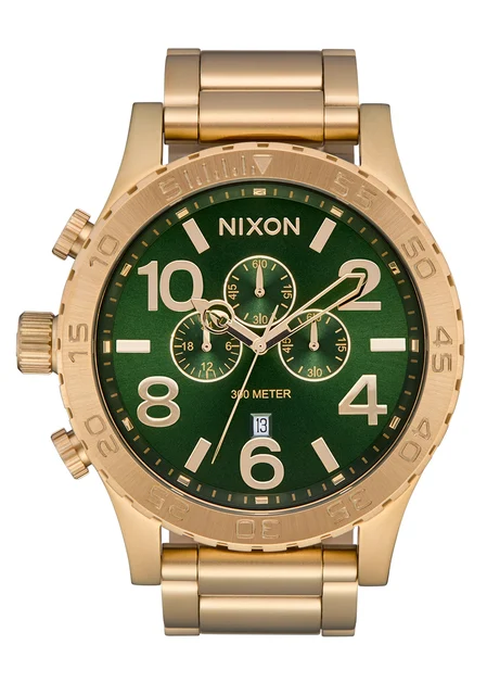 Nixon US Chrono - Gold / Green Sunray A1389-1919-00 kol saati