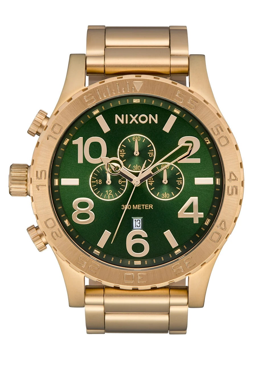 Nixon US Chrono - Gold / Green Sunray A1389-1919-00 51 mm kol saati