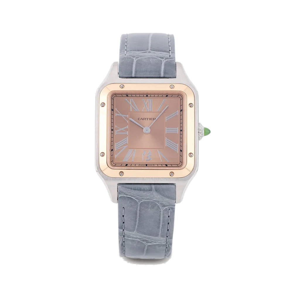 Cartier CARTIER, REF. W2SA0027 4298, SANTOS DUMONT, LIMITED EDITION OF 300 PIECES, 18K PINK GOLD AND STEEL kol saati
