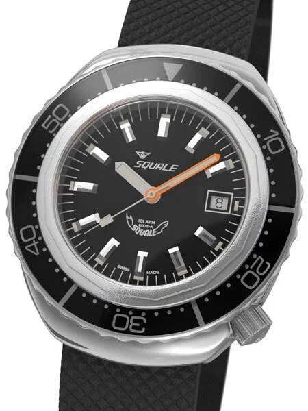 Squale meter Professional Swiss Automatic Dive watch with Sapphire Crystal #2002BK-R kol s