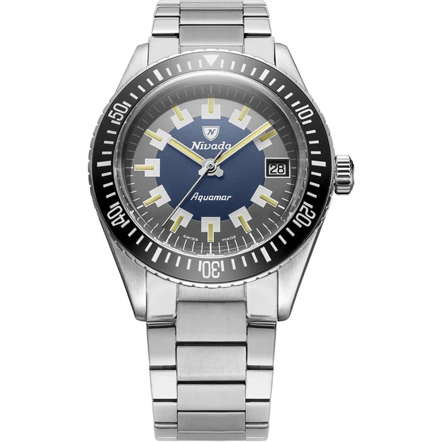 Nivada Grenchen Aquamar Vintage On Bracelet Flat Link 32062A20 kol saati
