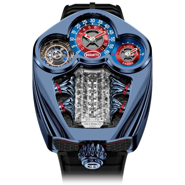 Jacob & Co. Jacob & Co. Bugatti Tourbillon Blue PVD Titanium BU300.22.AA.AA.B kol saati