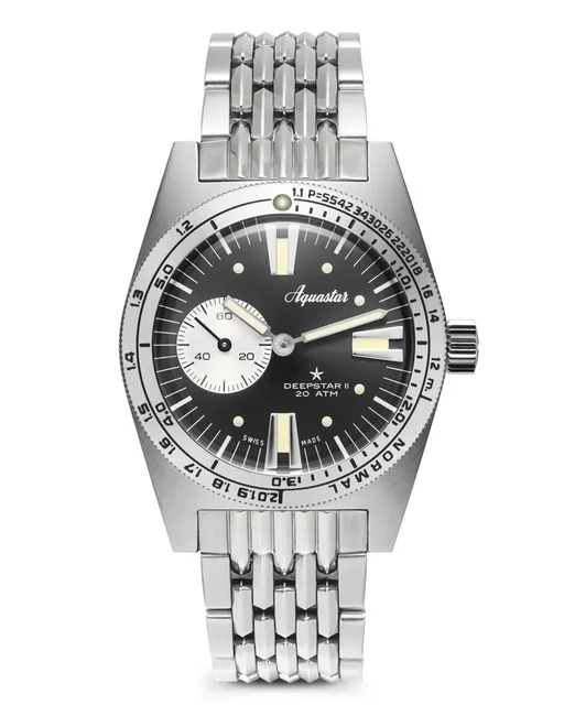 Aquastar Deepstar II – Steel Grey auf BOR-Edelstahlarmband kol saati