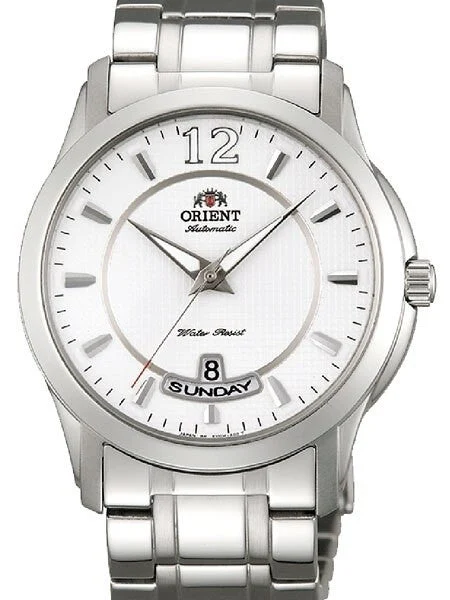 Orient Scratch and Dent - Lexington Day and Date 21-Jewel Automatic Watch on a Bracelet #CEV0M001W SND027 kol saati