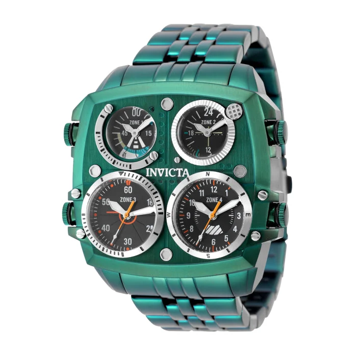 Invicta Aviator Zulu Time Watch - 50mm. Green (50657) 50 mm kol saati