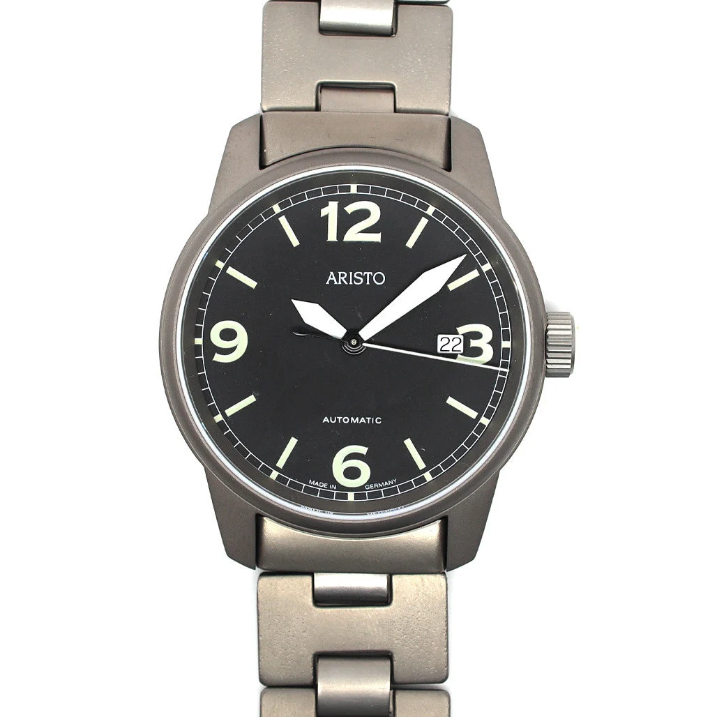 Aristo Titanium Swiss Automatic Aviator Watch #5H67TIBI 40 mm kol saati