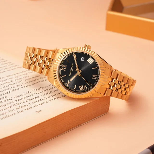 OPERA MENS Timbre 40mm - Gold with Gold Metal Strap CF.1007.MG.2 kol saati