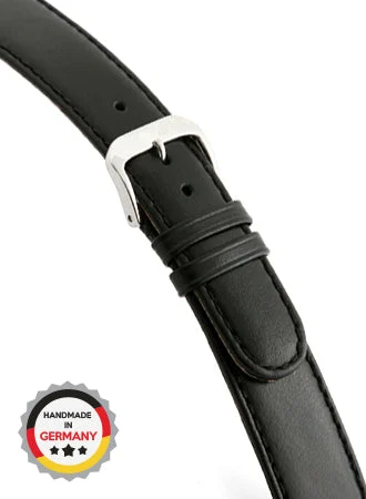 RIOS Leather Strap Arizona - Black - Saddle Leather 4613/RI kol saati