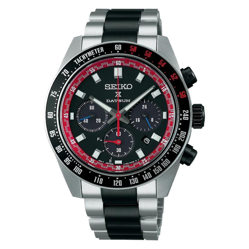Seiko Solar Chronograph Datsun 240Z Limited Edition SSC957P1 41.4 mm kol saati