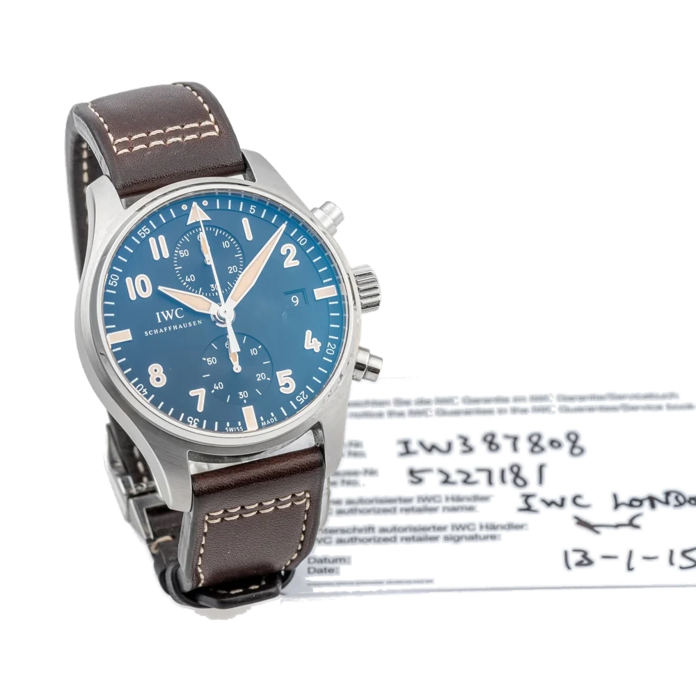 International Watch Company – IWC Ref. 3878-08, self-winding, chronograph, minute and hour counters, date; “Spitfire Chronograph, Collectors forum”; limited edition of 250 examples; stainless steel kol saati