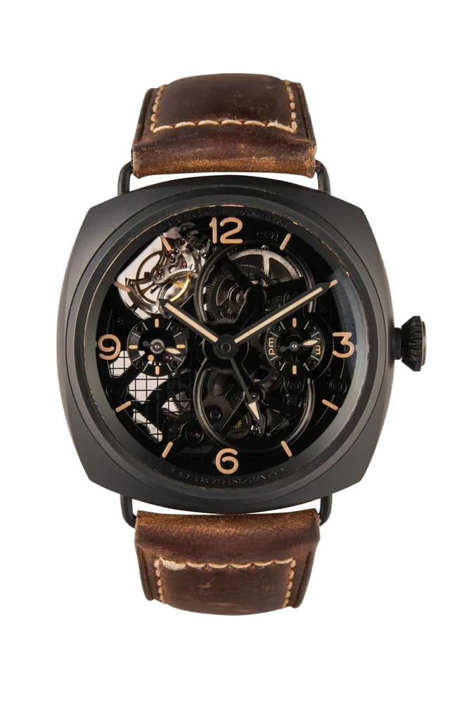 Panerai PANERAI, REF. PAM00350, LO SCIENZIATO RADIOMIR TOURBILLON GMT, CERAMIC AND STEEL 48 mm kol saati