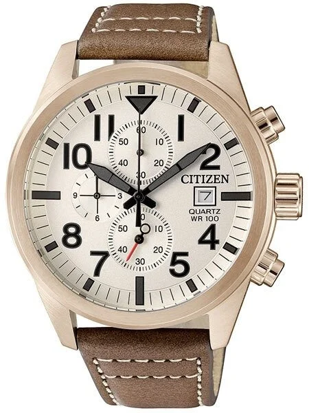 Citizen Quartz Chronograph Watch with Stopwatch, 12-hour Totalizer #AN3623-02A kol saati