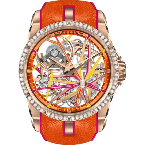 Roger Dubuis Excalibur Monobalancier Blacklight Rose Gold RDDBEX1031 42 mm kol saati