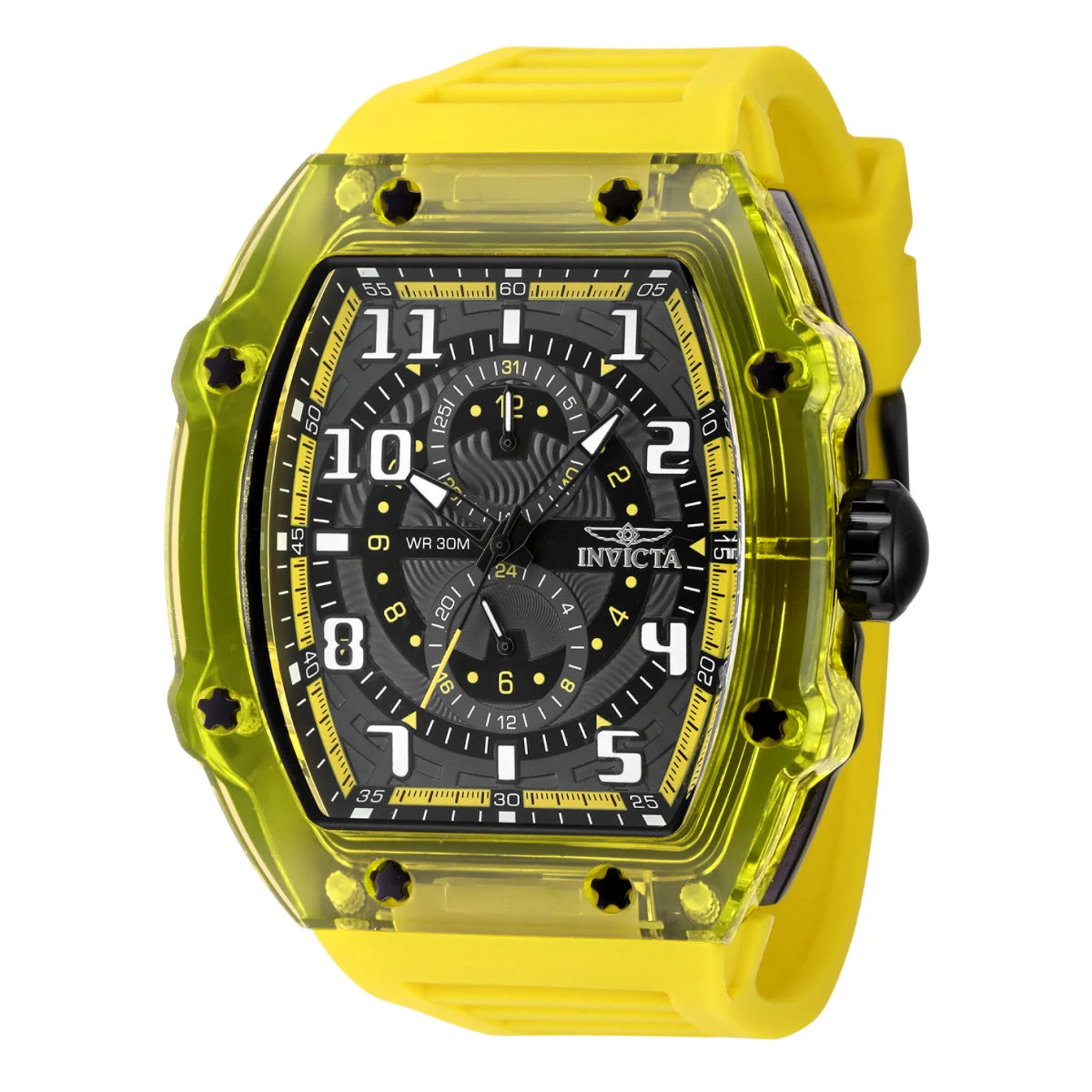 Invicta Racing Cyclone Watch - 48.5mm, Yellow (48721) 48.5 mm kol saati