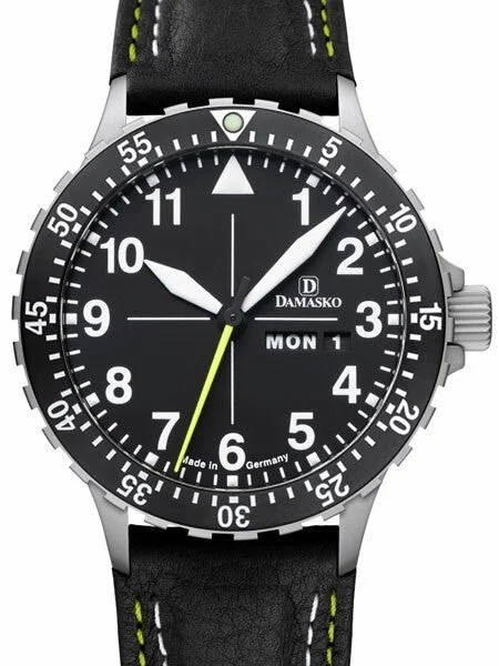 Damasko Swiss ETA Automatic with a 60-minute Bezel and Stainless Steel Case #DA46 DA46-60 42 mm kol saati