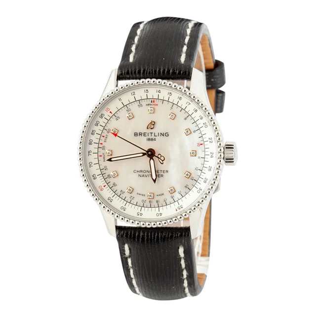 Breitling Navitimer Automatic 35 Diamond Mother of Pearl Dial A17395211A1P1 kol saati
