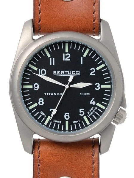 Bertucci Titanium Aero Field Watch with Swiss Quartz Movement #13401 kol saati