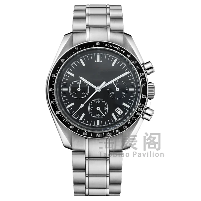 Tandorio Modified Speedmaster 40mm watch VK63 chronograph sapphire glass calendar 5ATM 559