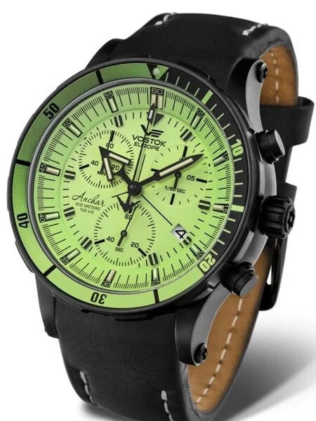 Vostok Europe Vostok-Europe Anchar Chronograph Dive Watch with Luminous Dial, Tritium Tube Illumination #5104243 48 mm kol saati