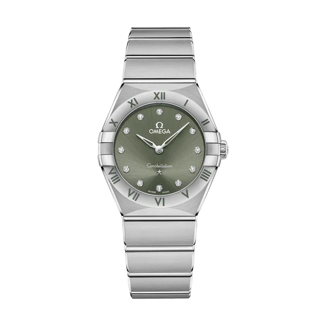 OMEGA Constellation Quartz 28mm - Green on Bracelet O13110286060001 kol saati