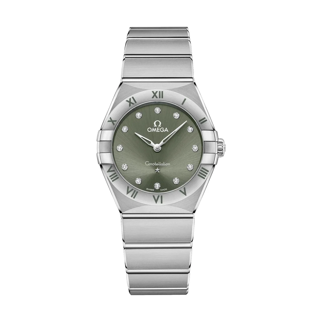 OMEGA Constellation Quartz 28mm - Green on Bracelet O13110286060001 28 mm kol saati