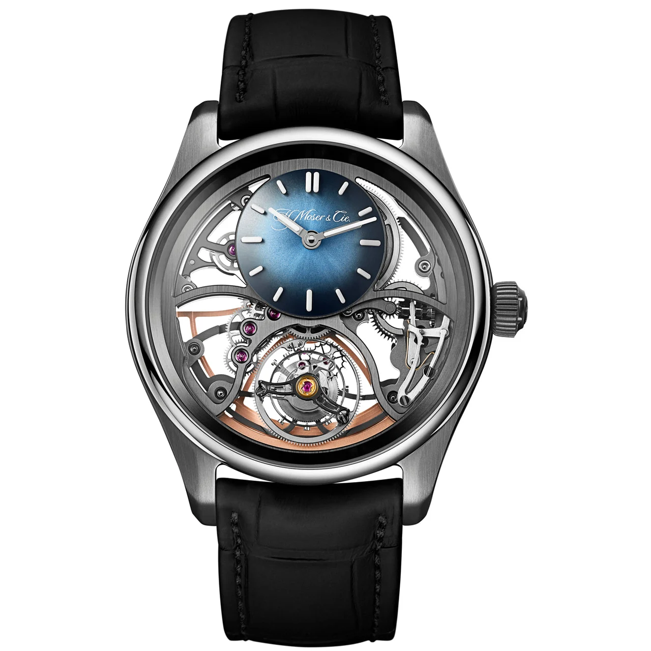 H. Moser & Cie. - Moser & Cie. Pioneer Cylindrical Tourbillon Skeleton 3811-1200 kol saati