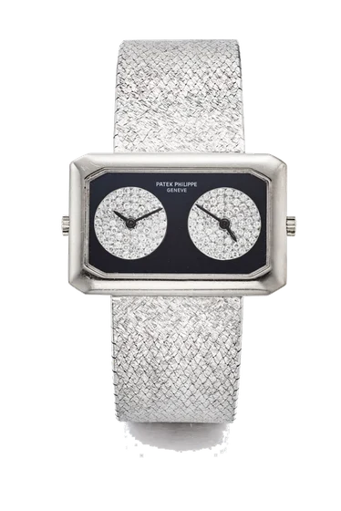 Patek Philippe PATEK PHILIPPE REF. 4404-4, TWO-TIME ZONE, TWO MOVEMENTS, DIAMOND-SET BLACK