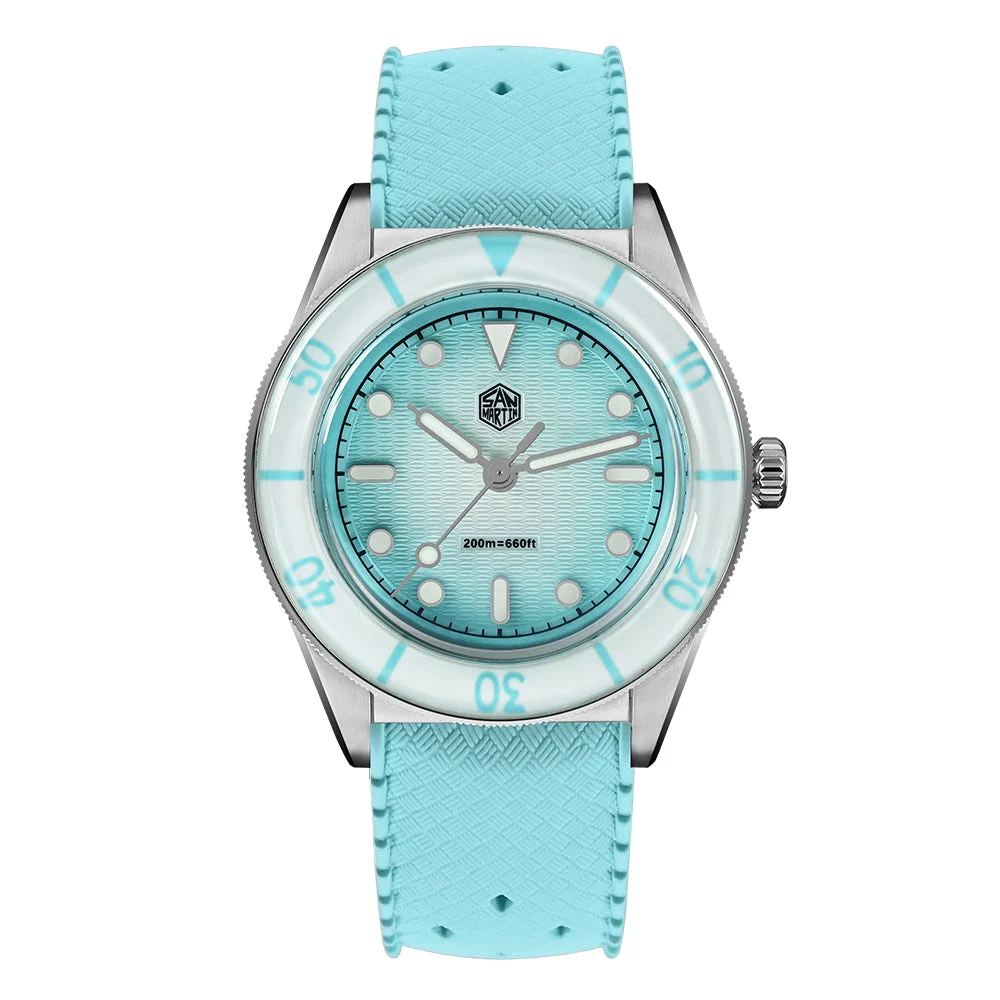 San Martin Women Quartz Watch 圣马丁-SN0151GS女表 - 粉面- 粉胶带 32.5 mm kol saati