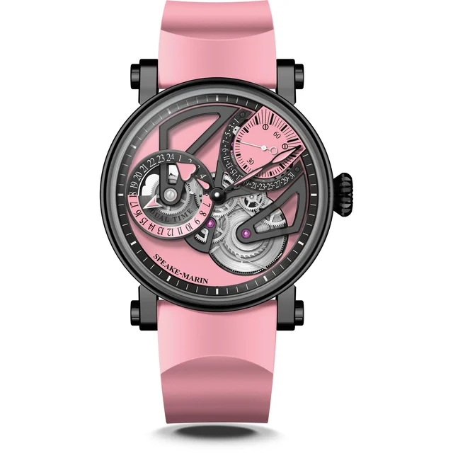 Speake-Marin Speake Marin Dual Time Pink 38mm Limited Edition 413809430 kol saati