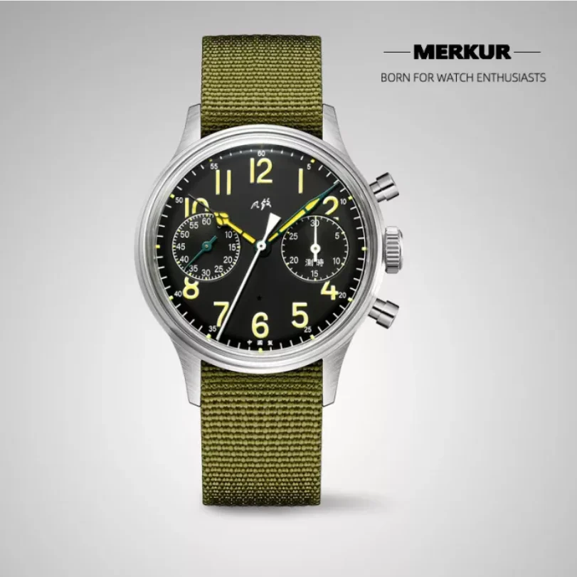Merkur Military Canvas 304 Military Canvas 31 mm kol saati