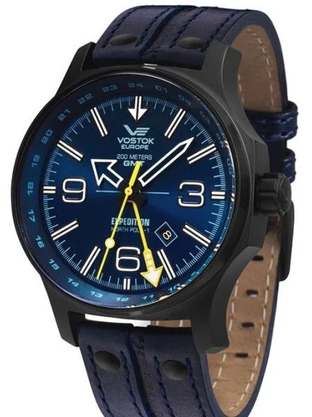 Vostok Europe Vostok-Europe Expedition North Pole Quartz GMT Dual-Time Watch #595C503 47 mm kol saati