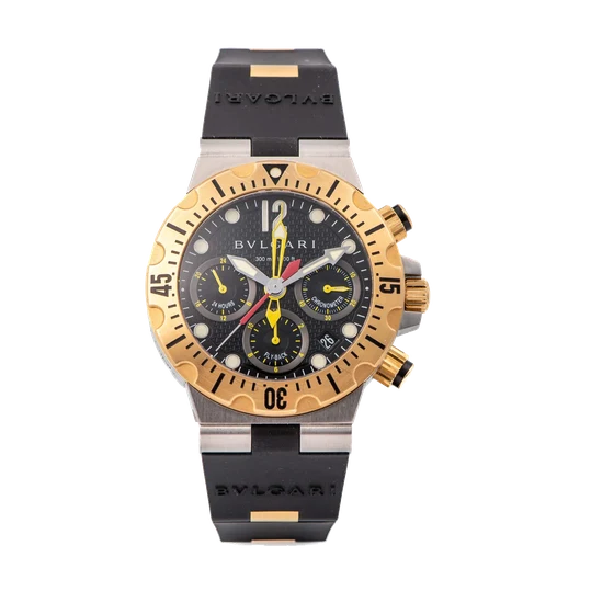 Bulgari Ref. D0178, Scuba, Stainless-steel and gold kol saati
