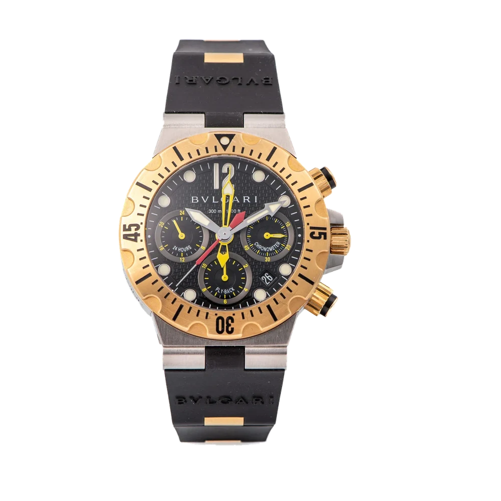 Bulgari Ref. D0178, Scuba, Stainless-steel and gold kol saati