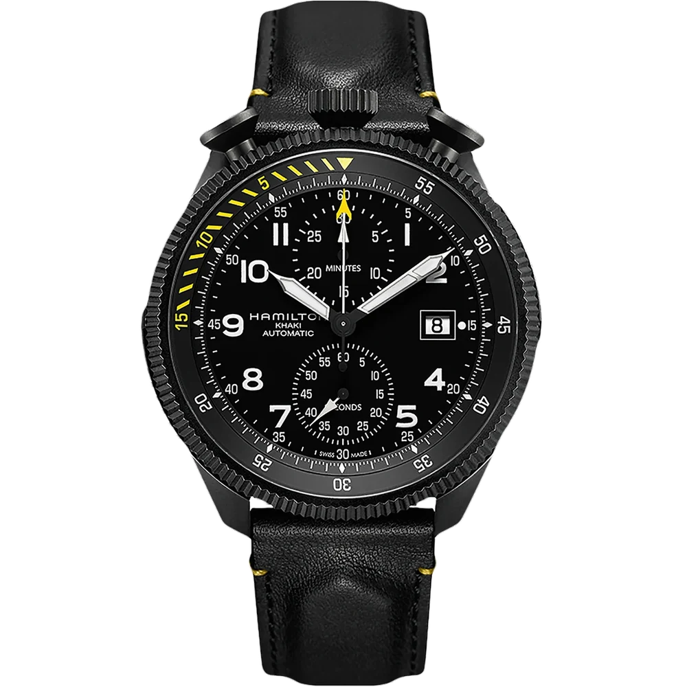 Hamilton Khaki Aviation Takeoff Auto Chrono H76786733 46 mm kol saati