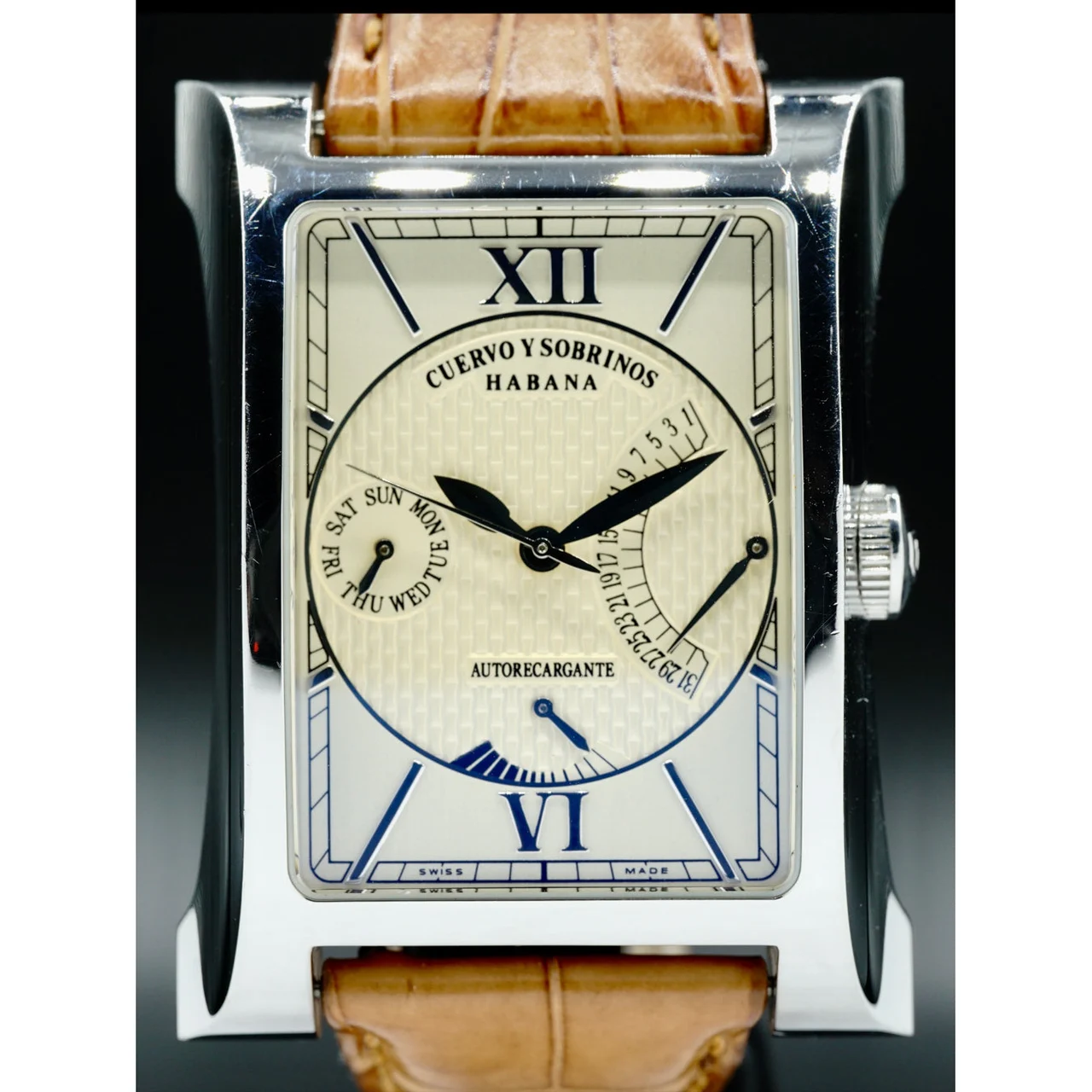Cuervo Y Sobrinos Espléndido XL Retrógrado Date Power Reserve 2452.1CH 210000028828 47 mm kol saati