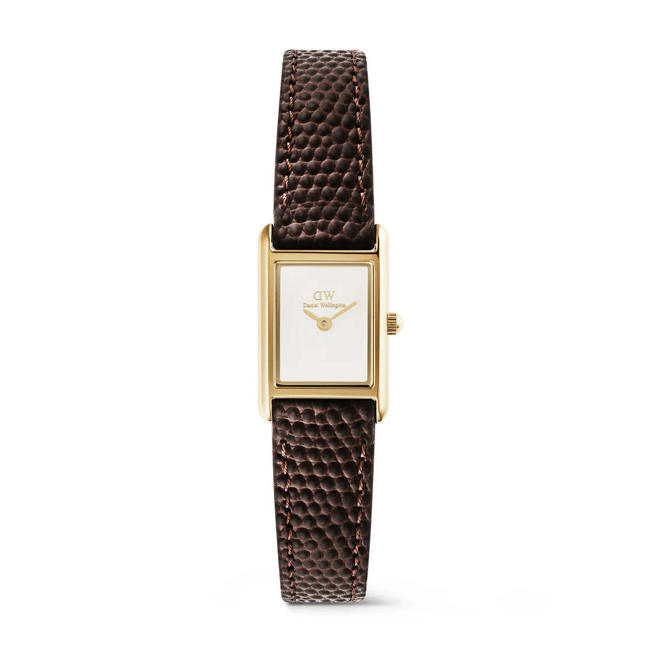 DANIEL WELLINGTON Bound Mini Dark Brown Lizard Gold DW00100904 kol saati