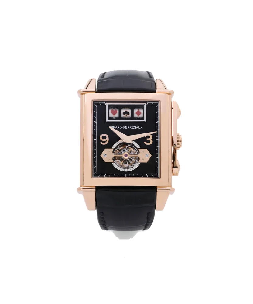 Girard-Perregaux GIRARD-PERREGAUX, REF. 99720, VINTAGE 1945 JACKPOT, TOURBILLON, SLOT AND STRIKING MECHANISM, PINK GOLD kol saati