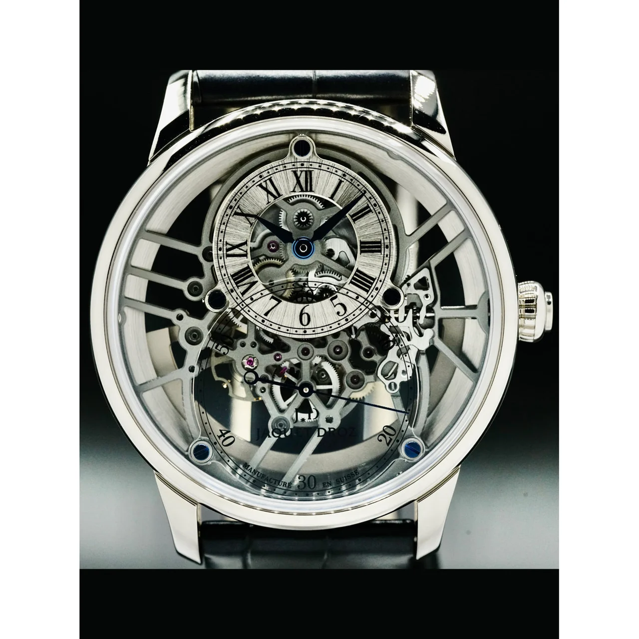 Jaquet Droz Grande Seconde Skelet-One White Gold Sapphire J003524240 N210000004151 41 mm kol saati