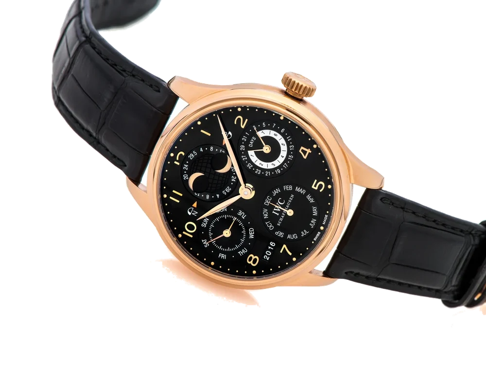 Iwc Portugieser IWC PORTUGIESER REF. 5032 PERPETUAL CALENDAR ROSE GOLD kol saati
