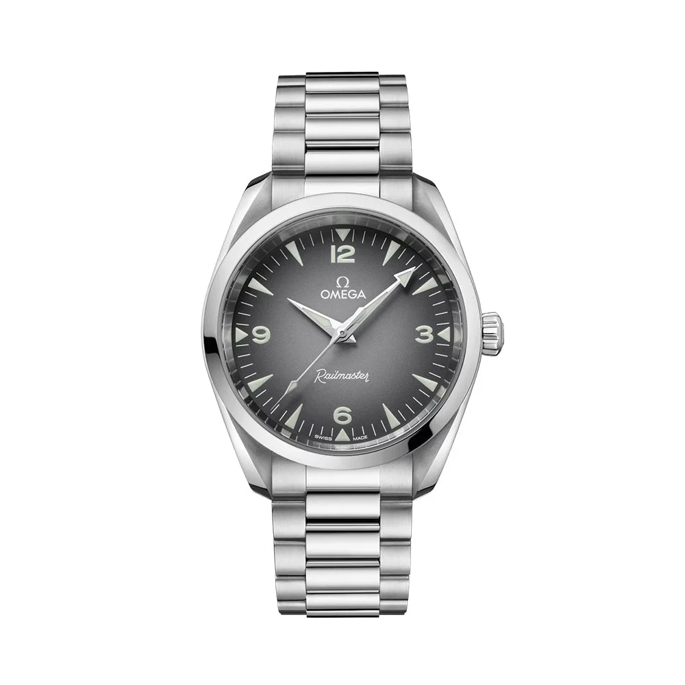 OMEGA Seamaster Railmaster 38mm - Grey on Bracelet O23510382006001 38 mm kol saati