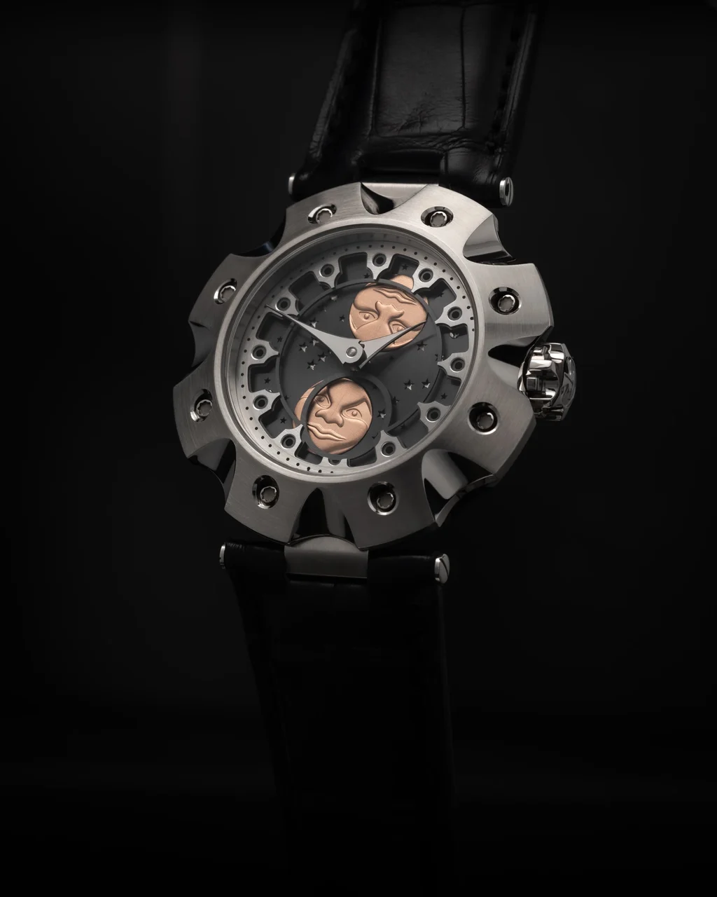 Sarpaneva Supernova Moonface 40 mm kol saati