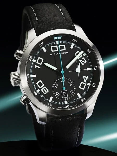 NB Yaeger Valjoux 7750 Swiss Automatic Chronograph with Sapphire Crystal #SHORTFLIGHT-C1 42 mm kol saati