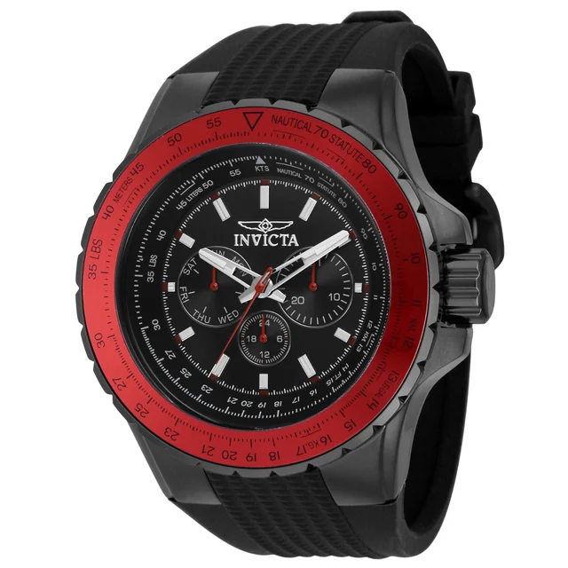 Invicta Aviator Skyshock Watch - 50mm. Black (39303) kol saati