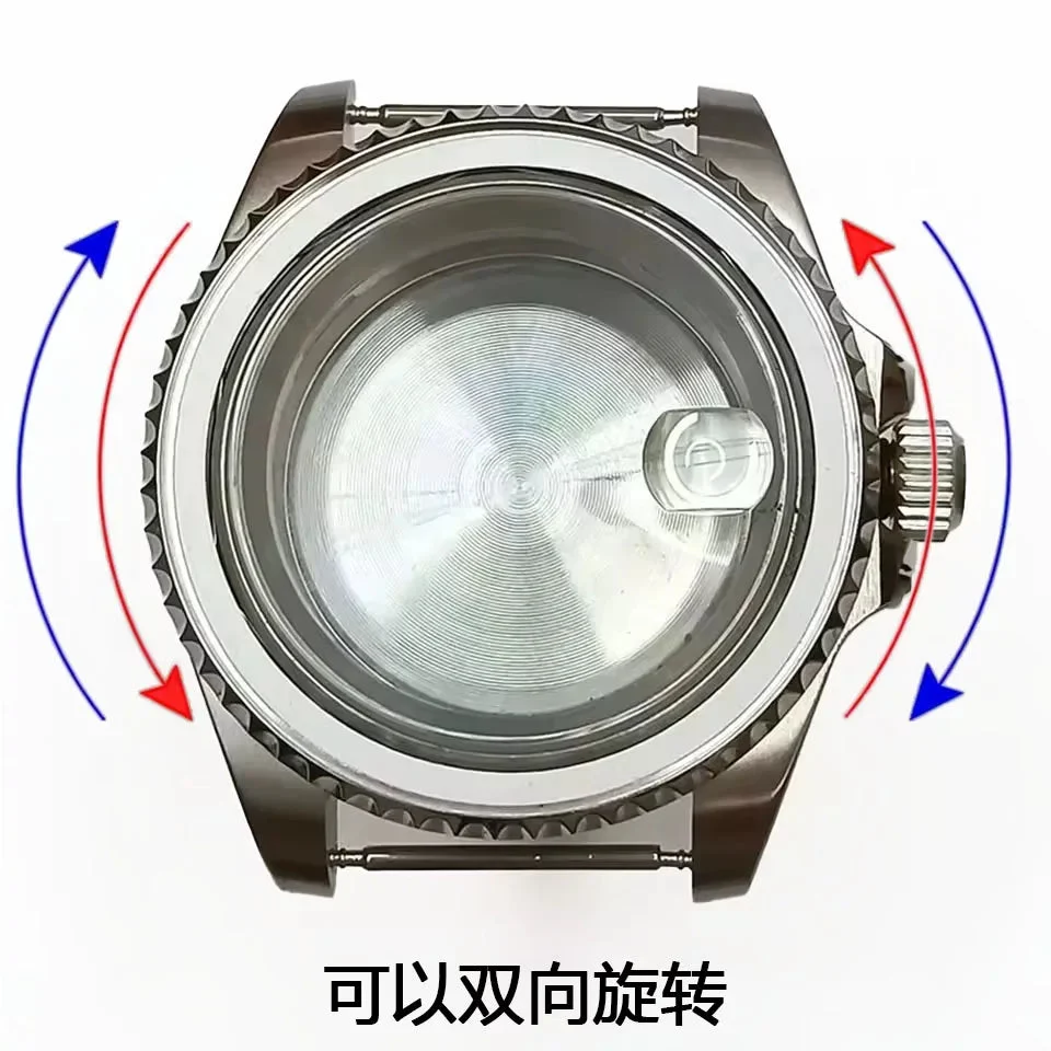 Tandorio Bidirectional rotating bezel Watch Case 40.5MM Submariner / GMT Yacht sapphire glass two-way rotating for NH34/NH35/NH36 38 5998216407964 40.5 mm kol saati