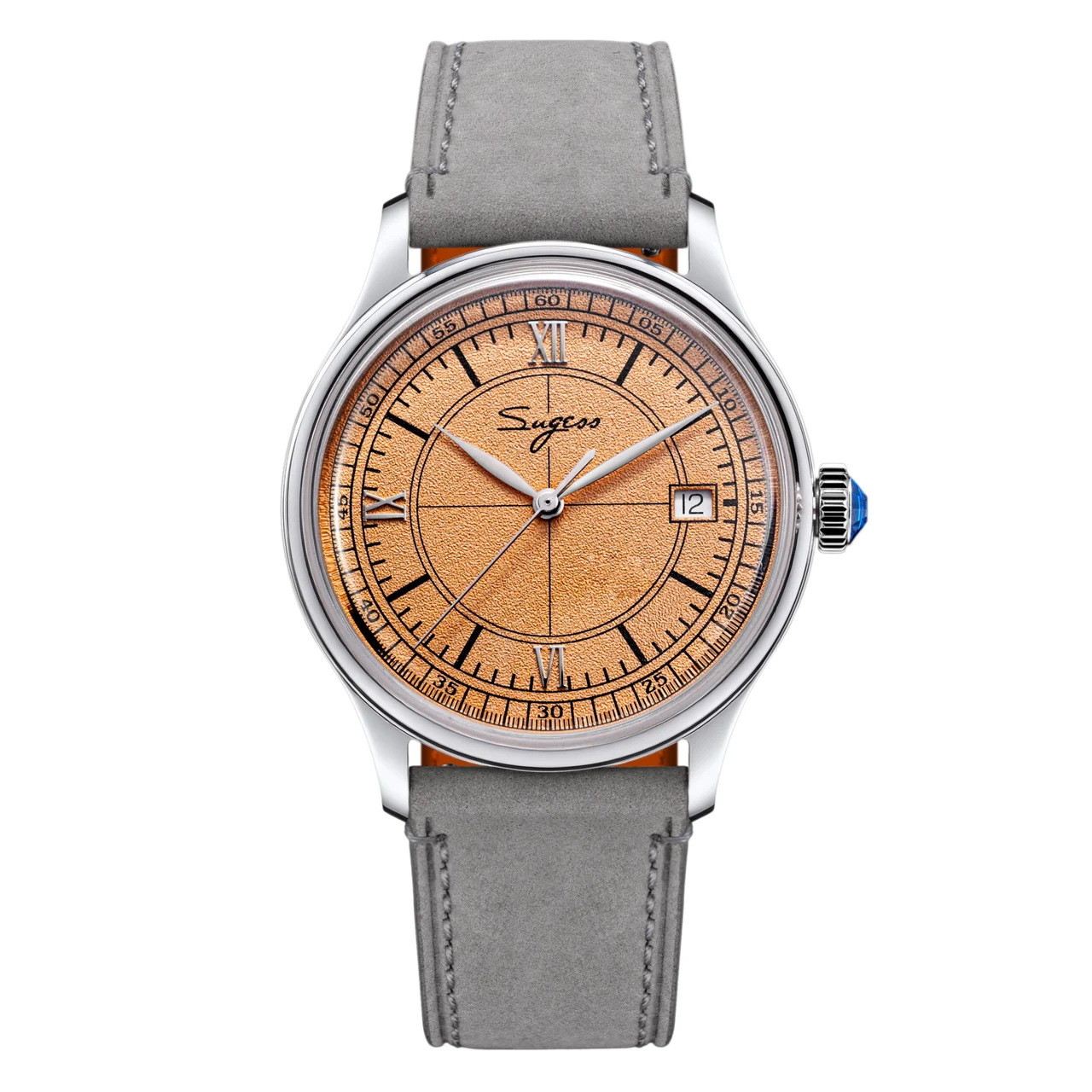 Sugess Heritage S455 Salmon Dial Stainless Steel Automatic 38 mm kol saati